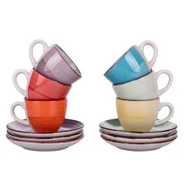 Set 6 tazzine caffè con piattino, Baita
