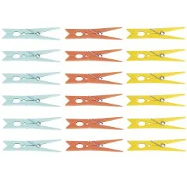 Set 18 mollette colorate per bucato