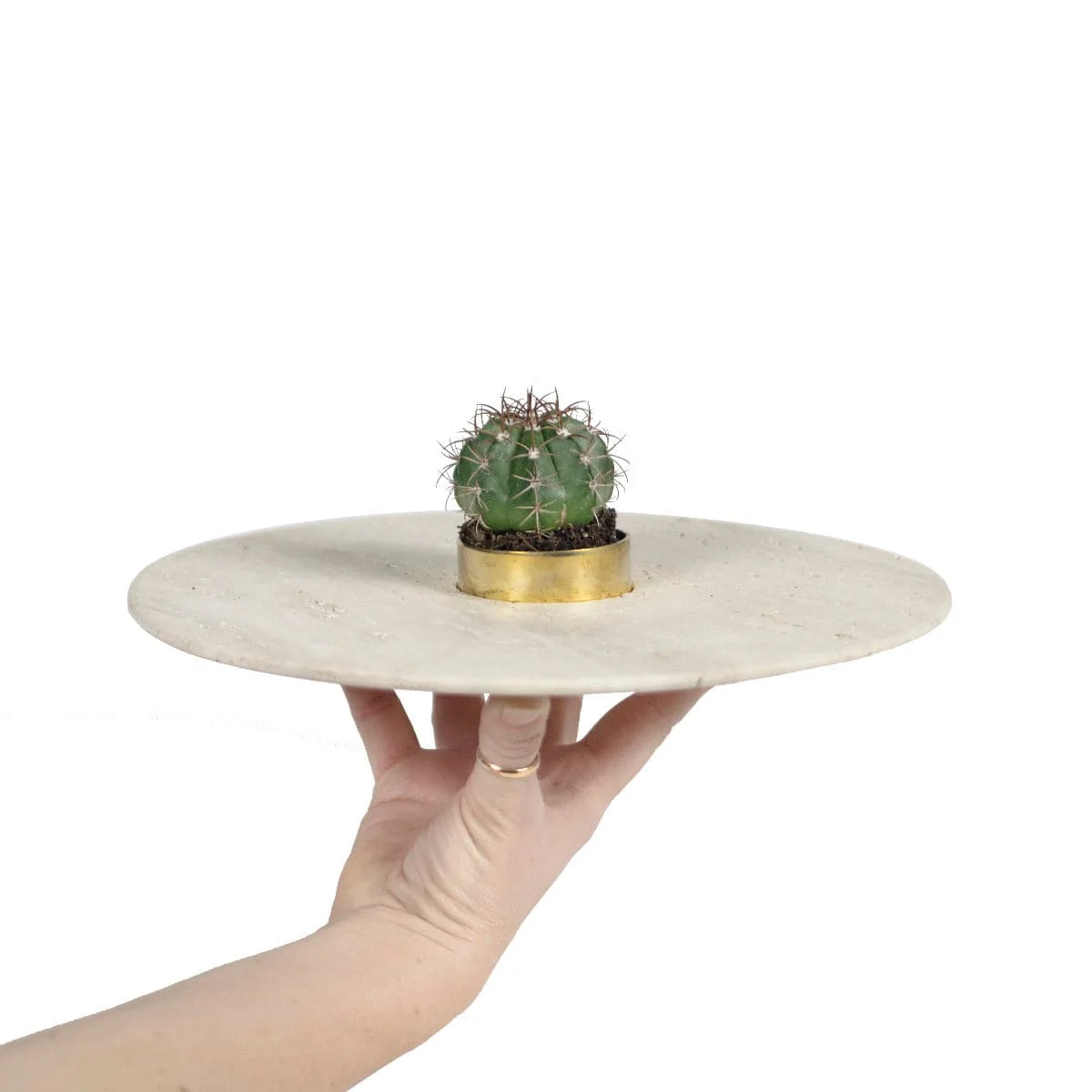 Vaso in Marmo e Ottone ORBITA Grande