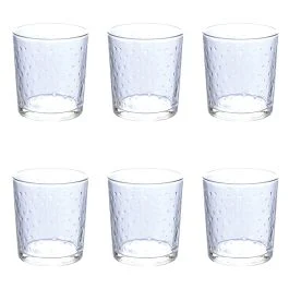 Set 6 bicchieri 270 ml in vetro, Light Bubble