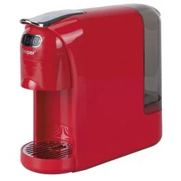 Macchina caffè espresso 3 in 1 a capsule, cialde e polvere, rosso, Caffea Kooper