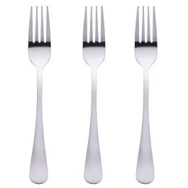 Set 3 forchette 5Th Avenue in acciaio, silver lucido, Sibilla