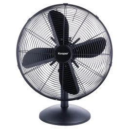 Ventilatore da tavolo 4 pale, 3 velocità, 35 W, nero, Kooper
