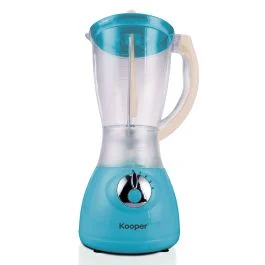Frullatore elettrico 1,5 L, 4 velocità, funzione Pulse, 350 W, azzurro e avorio, Kooper