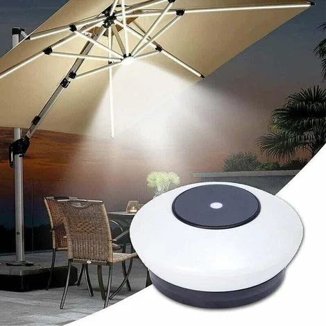 Luci per ombrellone con 10 modalità di illuminazione, luce per ombrellone LED Bluetooth wireless regolabile per giardino e patio (colore)