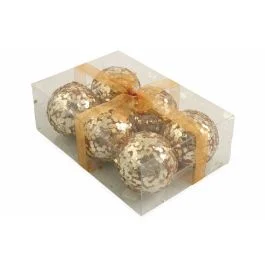 Set 6 palle natalizie glitter in polyfoam d. 8 cm