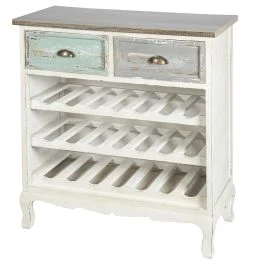 Mobile cantinetta, 2 cassetti, 3 ripiani, 84x40x95cm, shabby, Sibilla