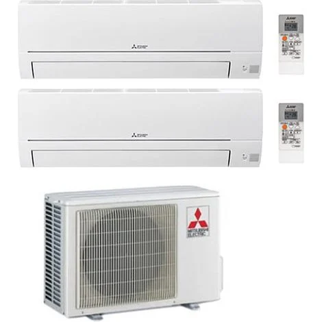 Climatizzatore Condizionatore Mitsubishi Linea Smart R32 MSZ-HR Dual Split Inverter 9000 + 9000 BTU con U.E. MXZ-2HA40VF Classe A++/A+