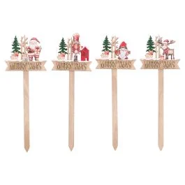 Cartello natalizio per, vaso, con scritta 17x48 cm, Santa's House