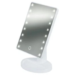 Specchio make-up 16 led, a batteria, 16x22 cm, bianco, Kooper