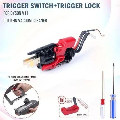 Gruppo interruttore a grilletto di ricambio per Dyson V15, V11, SV15, tipo a batteria con clip