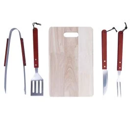 Set utensili per barbecue con tagliere, BestBQ