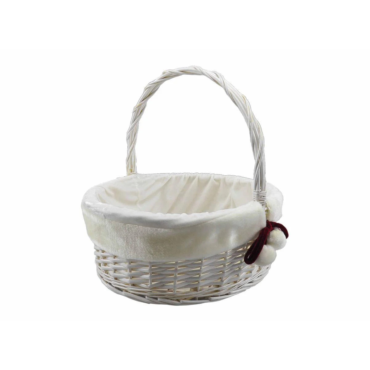Cesto Natale Ovale Bianco cm.45x40x43 G