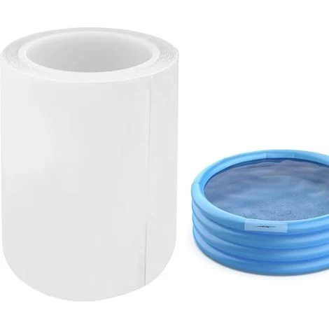 Toppa per riparazione piscina, 10 cm x 1,5 m, nastro adesivo subacqueo in TPU impermeabile, toppa per riparazione piscina subacquea per piscina, materasso gonfiabile, trasparente