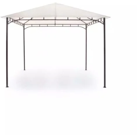 gazebo da esterno "rodi" in ferro e poliestere colore sabbia, 300x200x255 cm