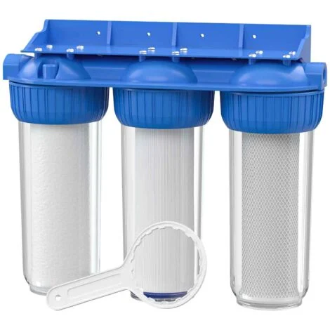 Naturewater NW-BR10B4 Filtro acqua a cartuccia, 3 stadi 26,16 mm con cartucce filtranti per filtrazione acqua