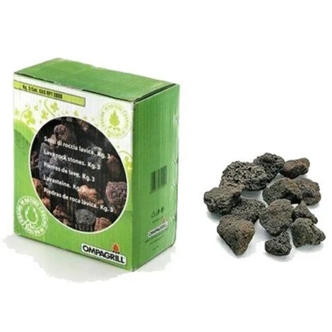 roccia lavica in sassi per barbecue ompagrill 3 kg