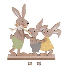 Coniglietti pasquali decorativi in legno, 19x4x20,5 cm, Easter Sibilla