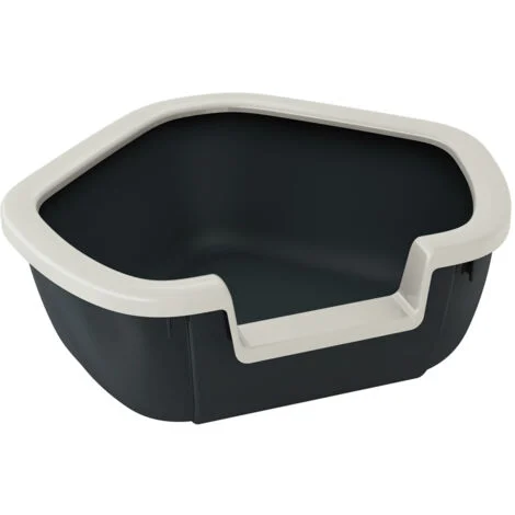Ferplast DAMA Lettiera per gatti angolare Ferplast DAMA. Variante DAMA - Misure: 57.5 x 51.5 x h 22 cm - Nero