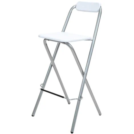 sgabello pieghevole bellahome "quadro" bianco 48,5x48x97 cm