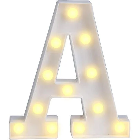 Lettere luminose a led alfabeto Aluminoso per decorazione casa compleanni nozze festa bar eventi luce calda