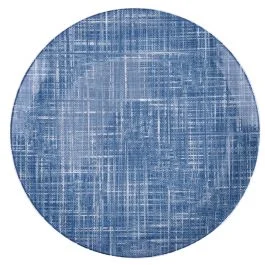 Piatto piano in porcellana, blu, Texture
