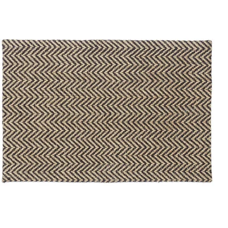 Relaxdays Zerbino Ingresso Casa, 40x60 cm, Tappeto Antiscivolo in Iuta e Cotone, Stuoino Indoor e Outdoor, Naturale
