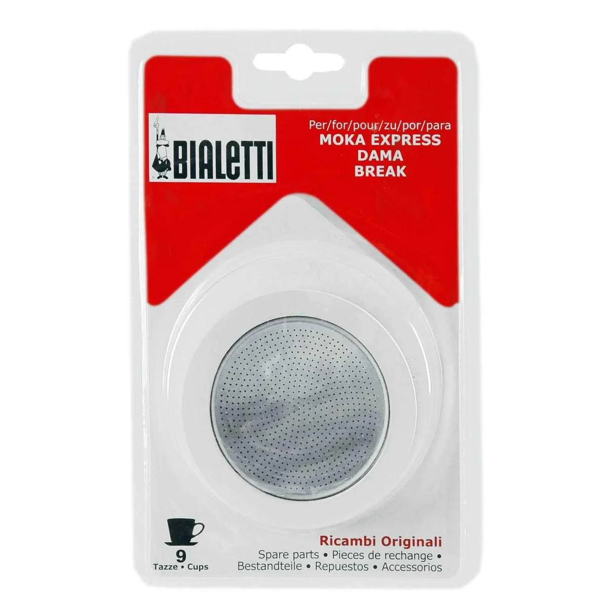 Guarnizione Moka Caffè 9 Tazze pz.3 Bialetti con Filtro