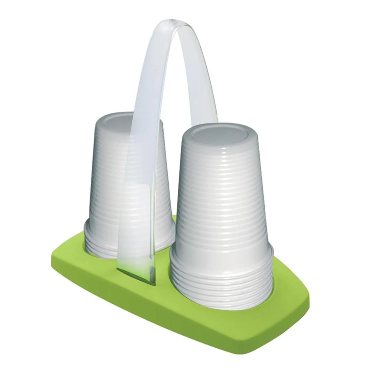 Porta Bicchiere PVC Mongardi Verde 2 posti cm.22