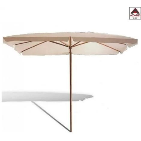 C OMBRELLONE IN LEGNO PALO 48 TUVALU 3X3M BIANCO