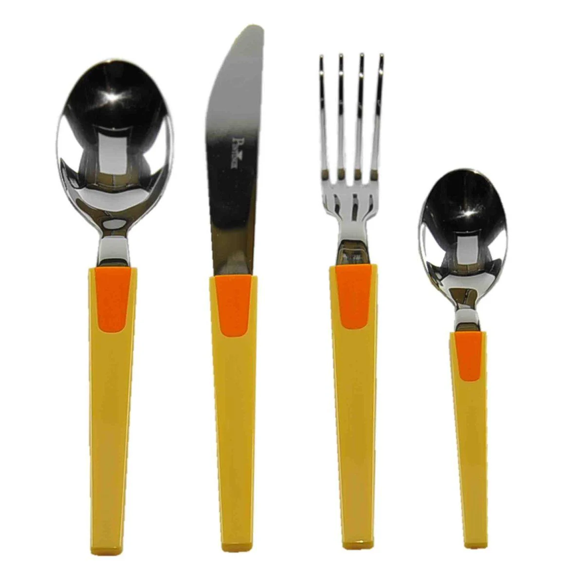 Posate Tavola Inox Set pz.24 Giallo Arancione Pinti