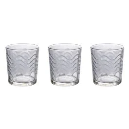 Set 3 bicchieri 270 ml in vetro, Light Wave