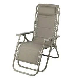 Sedia gran relax imbottita, reclinabile e richiudibile, verde, Rio Plus Esté