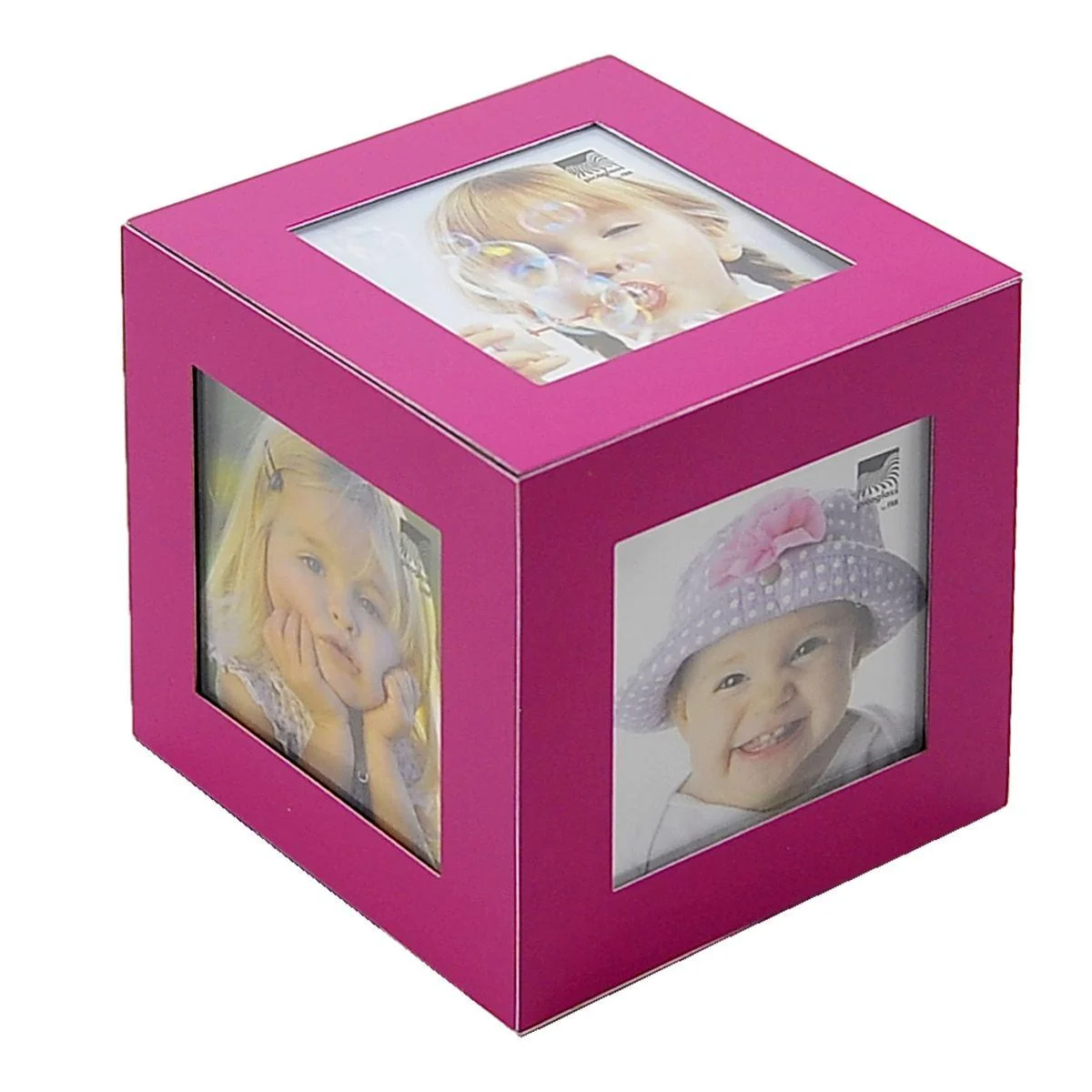 Cornice Cubo Rosa 5 Foto cm.10x10x10