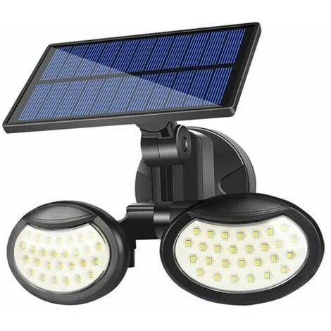 Faro Pannello Solare Ricaricabile Faretto 56 Led Sensore Rileva Movimento