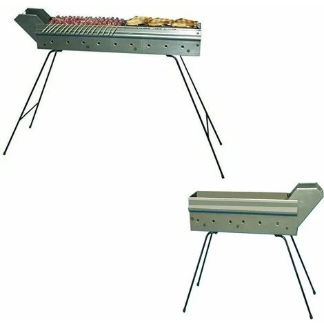 Barbecue cuoci arrosticini a carbone fornacella griglia per arrosti spiedini carne pesce - MISURA: piccolo