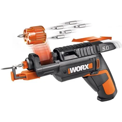 Avvitatore a Batteria 4 Volt WX255 con Cambio Automatico Bit e Porta Punte Integrato per Fai da Te - Worx