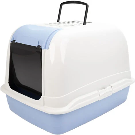 Ferplast MAXI BELLA CABRIO Box toilette per gatti di grossa taglia con tettuccio apribile.. Variante MAXI BELLA CABRIO - Misure: 50 x 65.5 x h 47 cm - Blu
