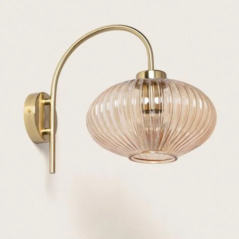 Lampada da Parete Metallo e Vetro Basile Ambra