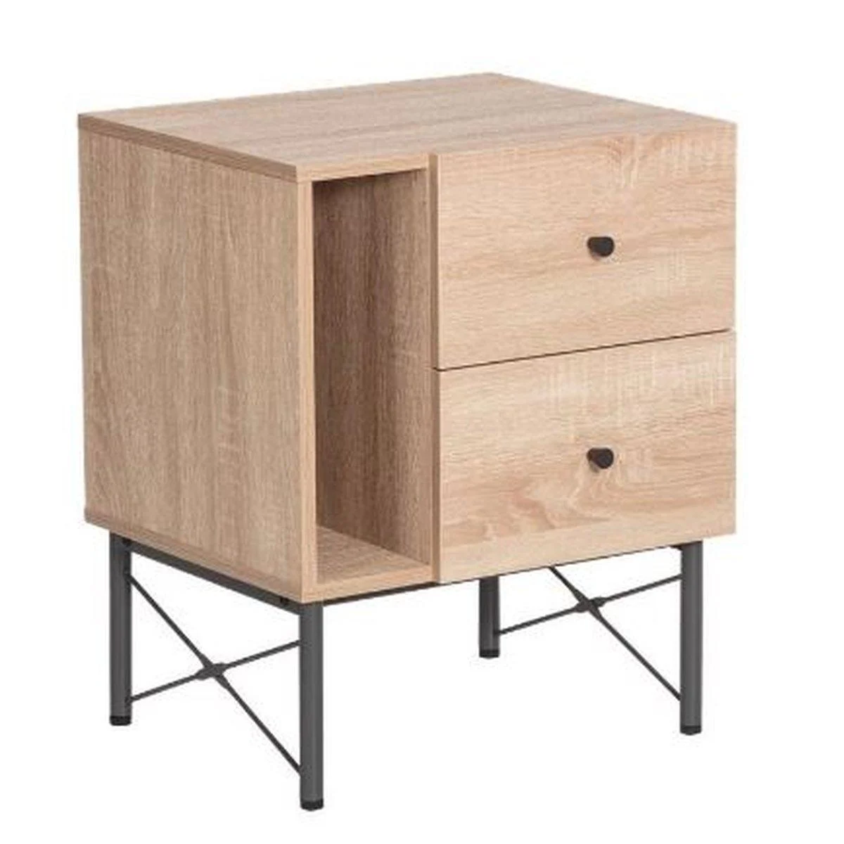 Comodino Legno Arcadia 2Cass+1Vano cm.45x40x60