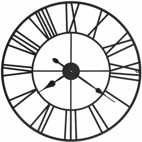 vidaXL Orologio da Parete Vintage al Quarzo in Metallo 80cm XXL