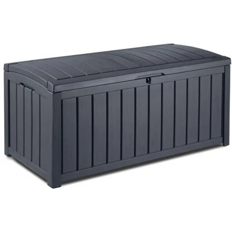 Keter Glenwood baule cassapanca per esterno e interno effetto doghe legno 128 cm