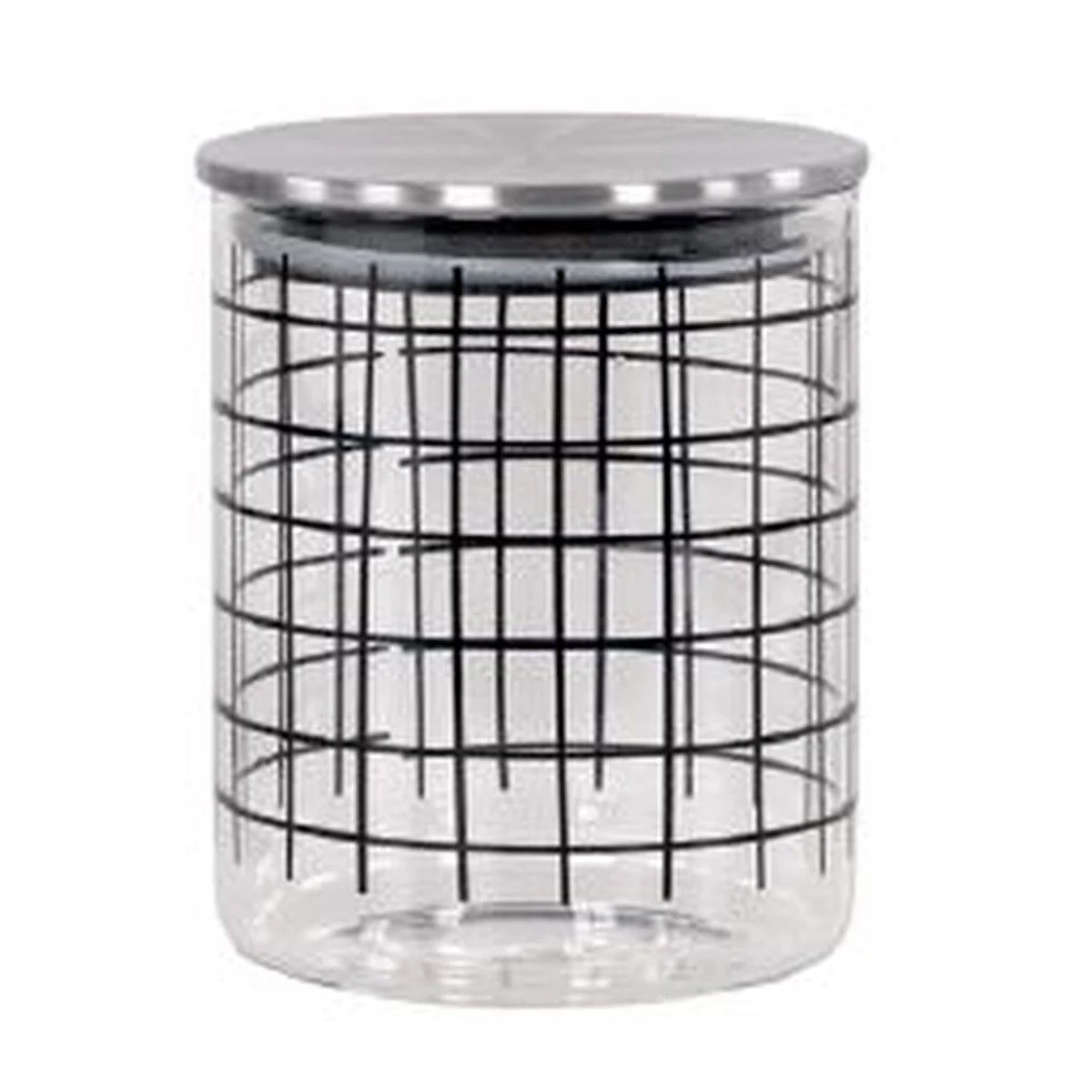 Barattolo Vetro Deco' Quadri ml.650