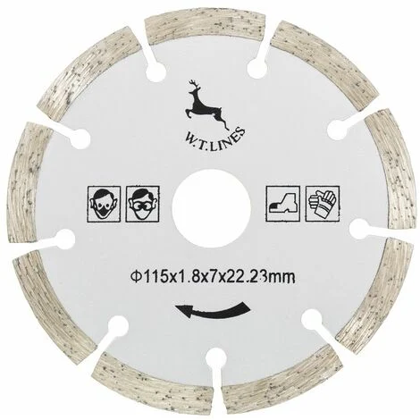 Disco Diamantato 115mm Smerigliatrice Taglio Cemento Piastrelle Edilizia