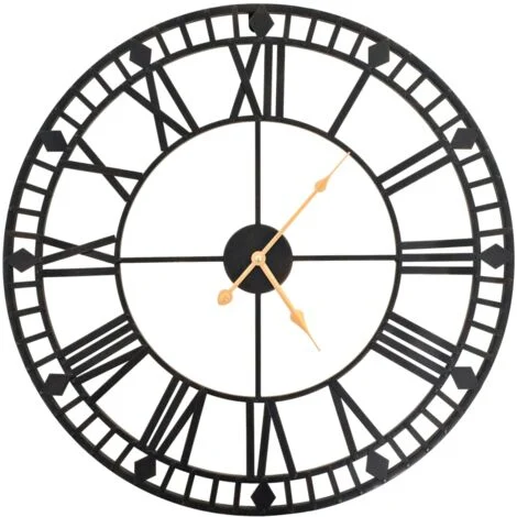 vidaXL Orologio da Parete Vintage al Quarzo in Metallo 60 cm XXL
