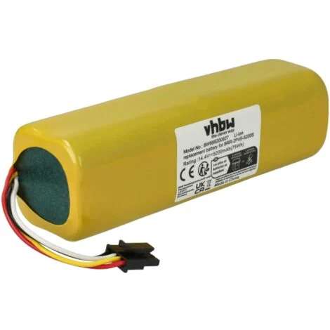 vhbw batteria sostituisce Xiaomi BRR-2P4S-5200S, P2008-4S2P-MMBK, STYTJ01ZHM, STYTJ02ZHM per home cleaner (5200mAh, 14,4V, Li-Ion)