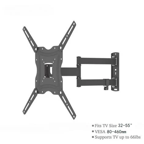 Supporto TV regolabile da parete, 32-55" con livella a bolla