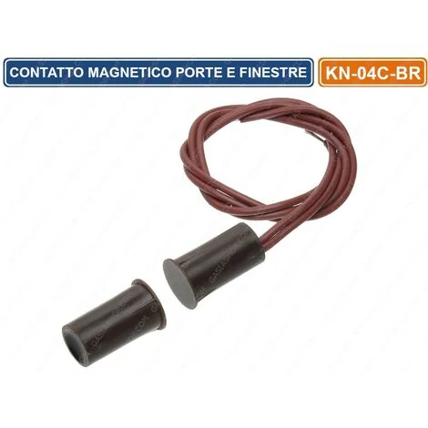 SENSORE MAGNETICO FILARE A SCOMPARSA PER PORTE E FINESTRE ANTIFURTO MARRONE