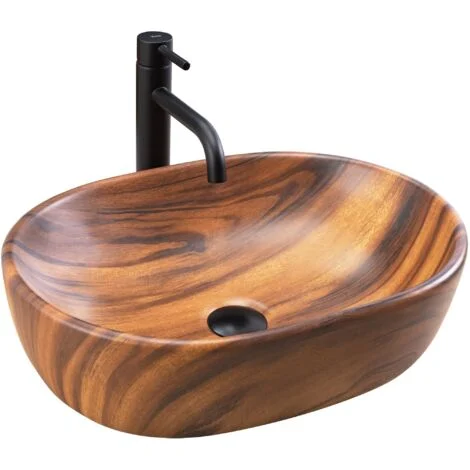 LAVABO AMELIA 48 LEGNO OPACO - DA APPOGGIO SKU REA-U5060