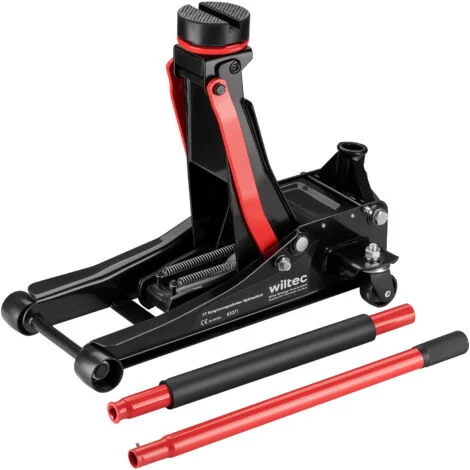 XPOtool Martinetto idraulico 3 t 85-500mm Cric sollevatore a carrello con doppio pistone
